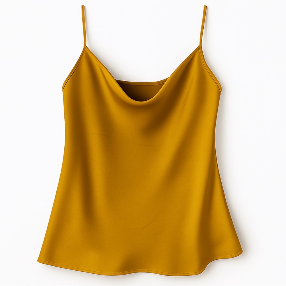 Express • Satin Cami Top • Mustard Yellow • Size S